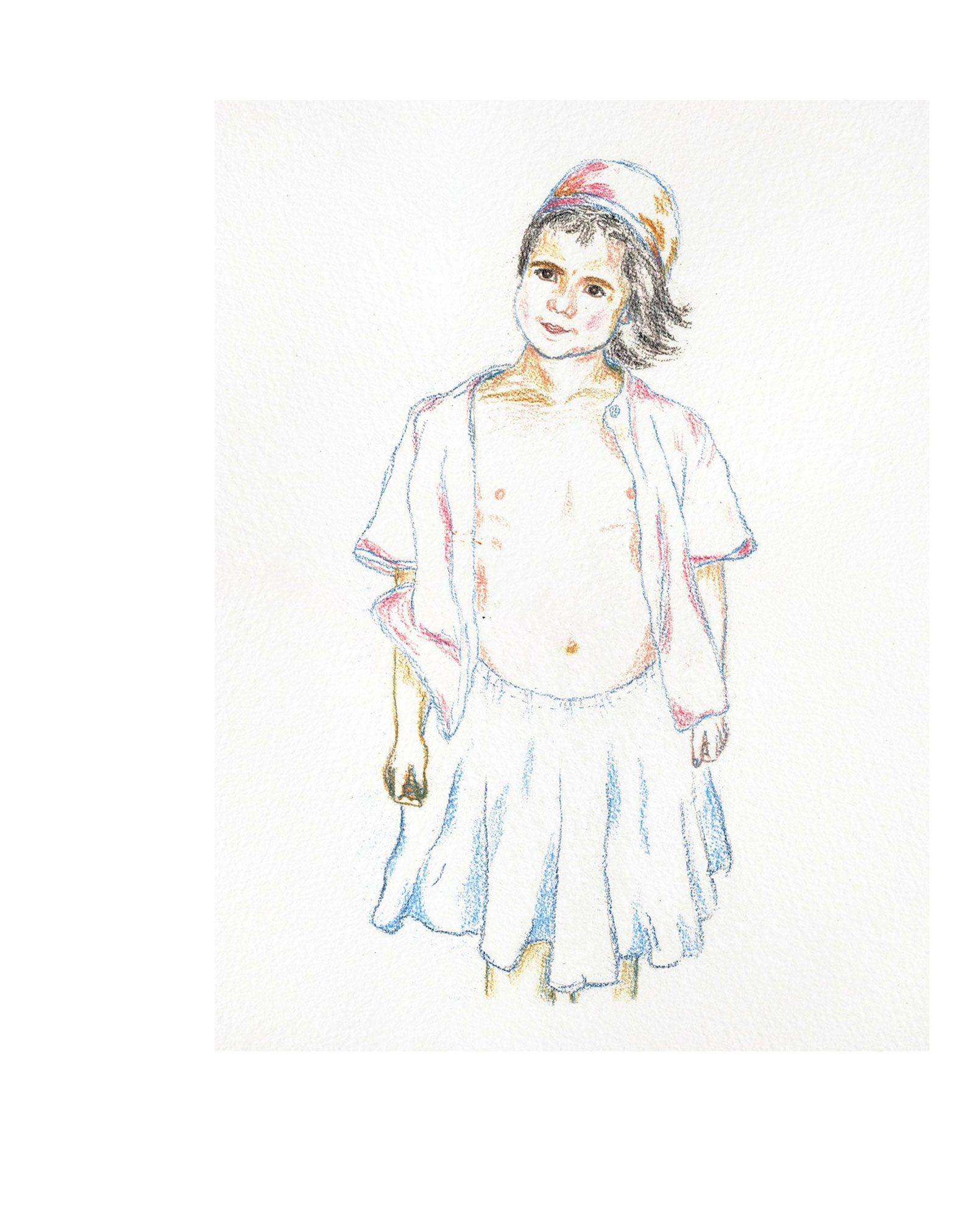  <i>Petite moi</i>, pastels secs, 2023