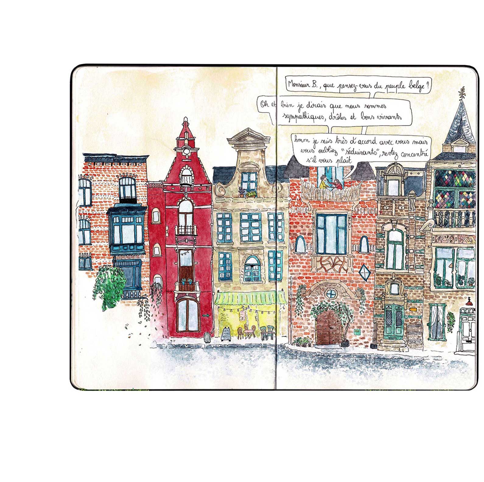<i>Bruxelles</i>, aquarelle, 2024