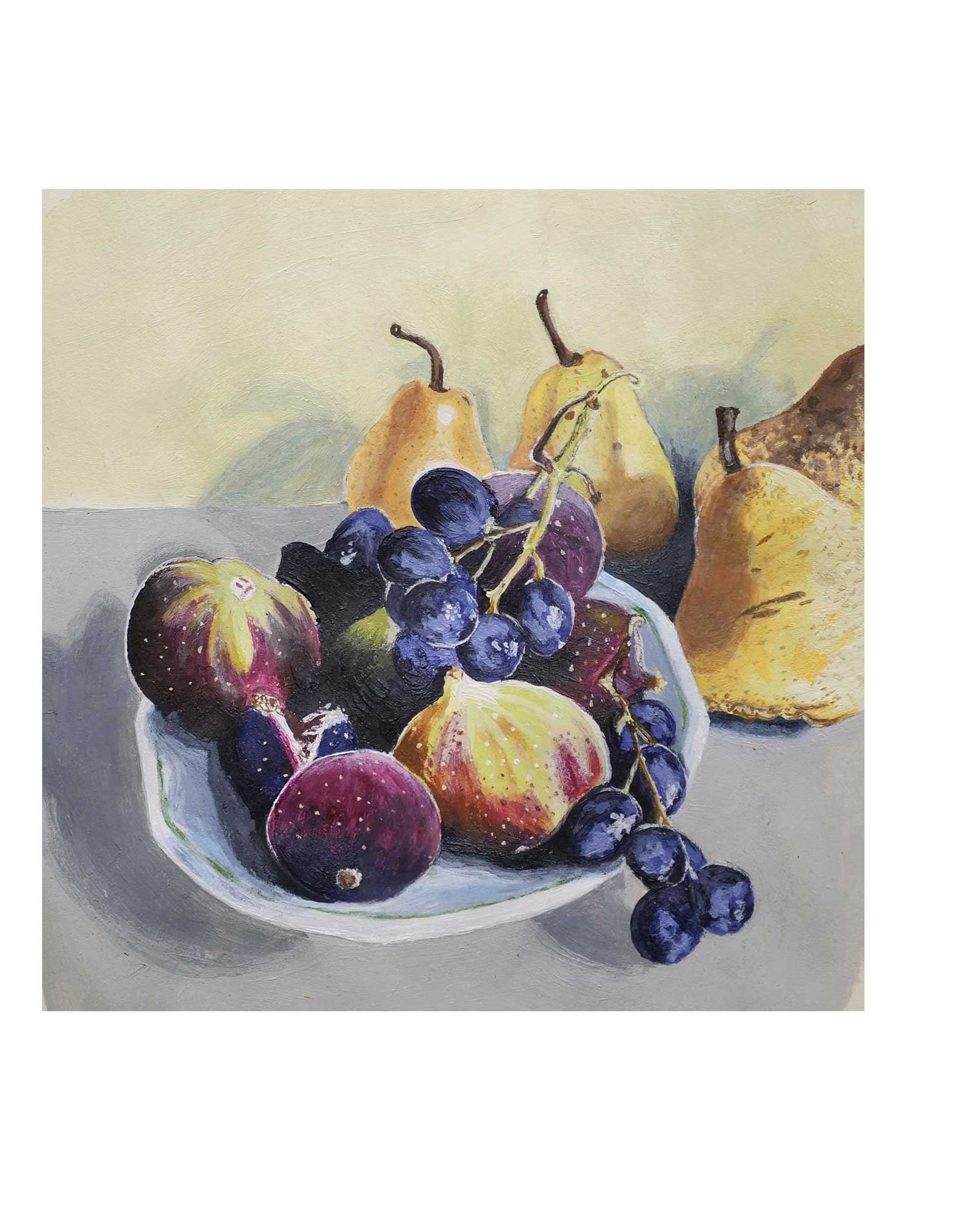 <i>Mi-figue mi-raisin</i>, acrylique, 2022