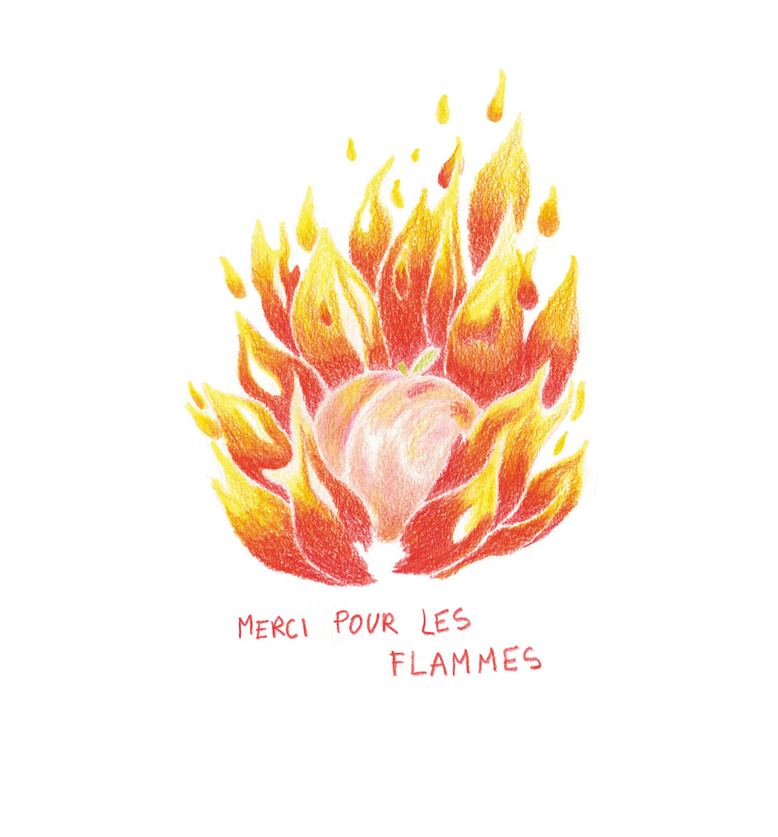 <i>Le feu aux fesses</i>, crayons, 2023