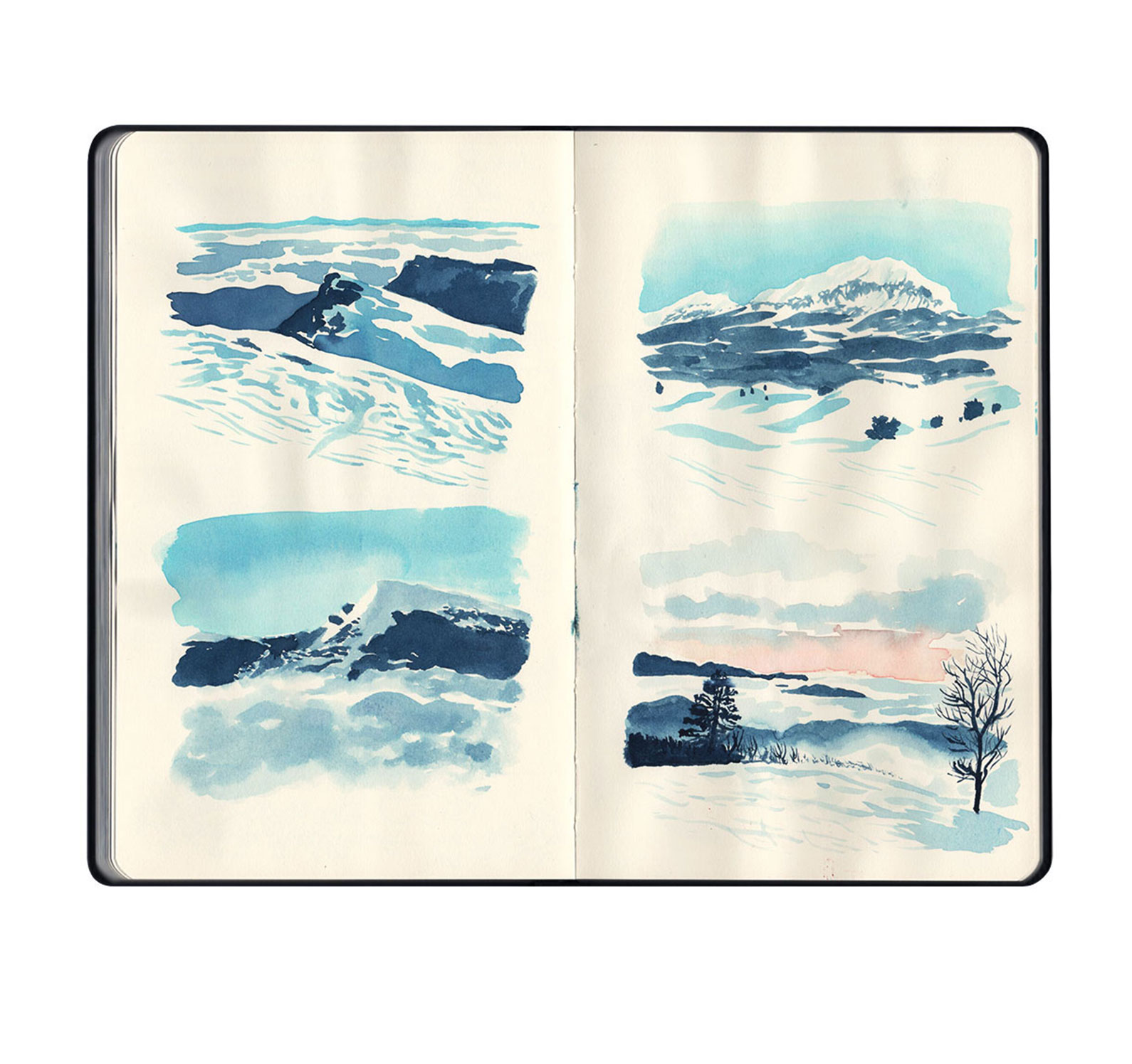 <i>Depuis le Col du Rousset</i>, aquarelle, 2025